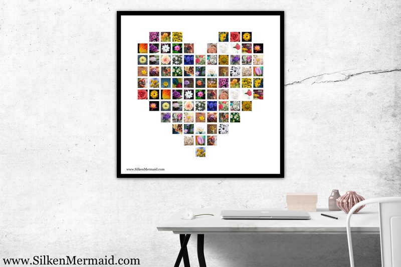 heart collage wall decor